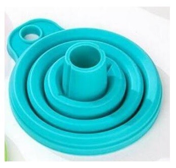 Funil dobrável de silicone - 2 pcs azul
