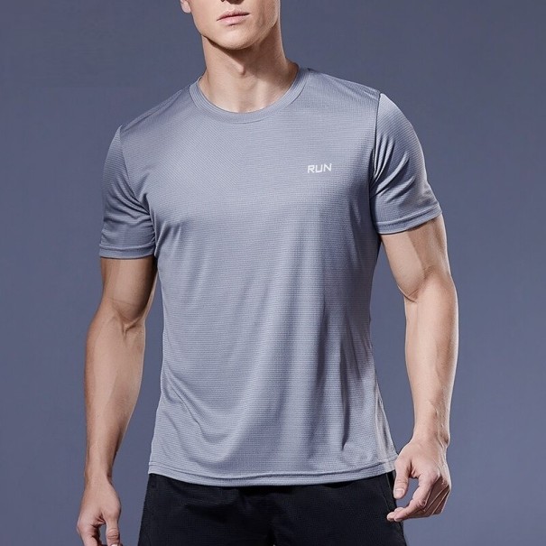Funktionel T-shirt til mænd F1755 grå XS