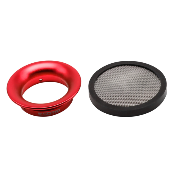 Funnel de admisie pentru carburator 55mm cu plasă din aliaj de aluminiu CNC Componentă de tuning universală pentru motociclete, scutere, ATV-uri roșu