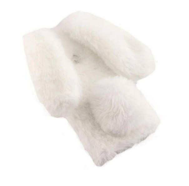 Furry etui na telefon komórkowy z królikiem biały J5 2016