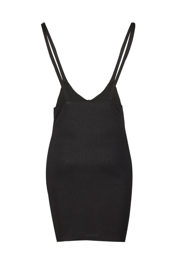 Fusta mini pentru femei cu bretele A967 negru L