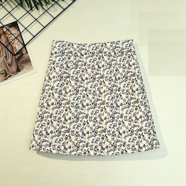 Fusta mini pentru femei cu flori A1062 XS 2