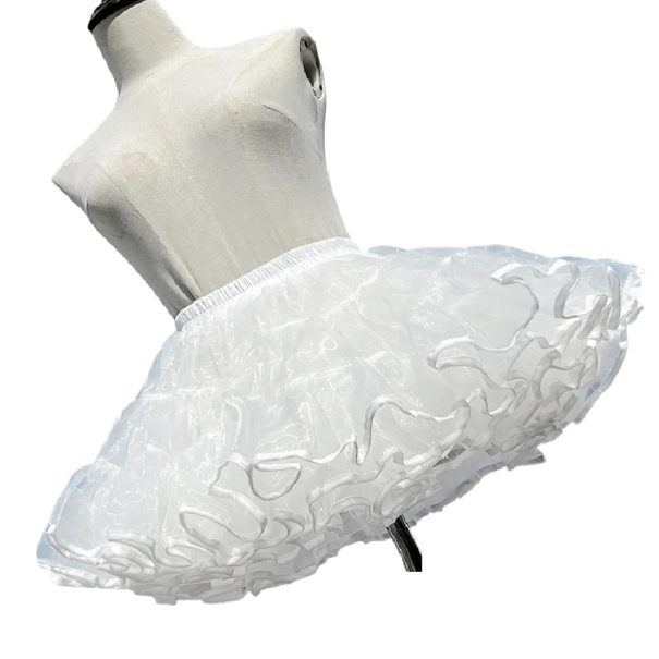 Fustă scurtă cu volane din organza de 28 cm 12 m Extra pufoasă fustă din organza pentru rochii, costume și ținute retro de dans 1