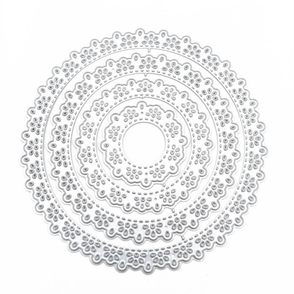 Fustella in acciaio ornamento a spirale in pizzo 11 x 11 cm fustelle in metallo per scrapbooking creazione di biglietti decorazioni 1