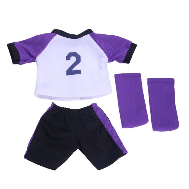 Futbalový dres pre bábiku fialová