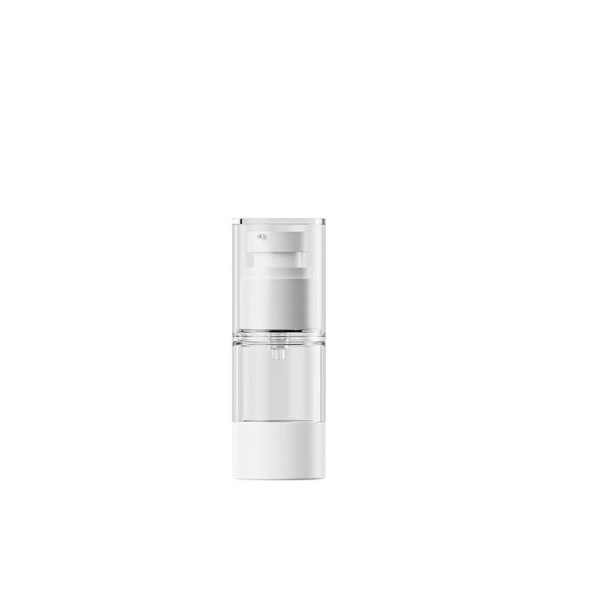 Fyllbar behållare för krämer och serum med pumpkompakt 15 ml plastflaska transparent kosmetikadispenser för resor 1