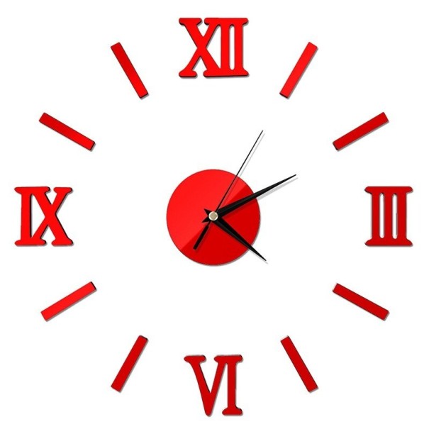 G1609 Wall Adhesive Clock red