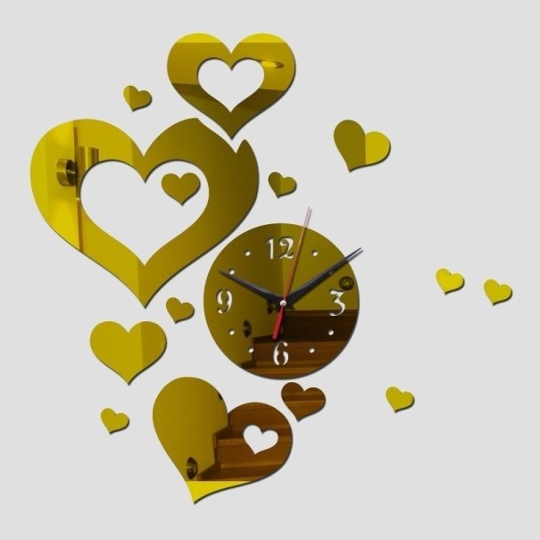 G2081 Wall-Mounted Self-Adhesive Clock gold