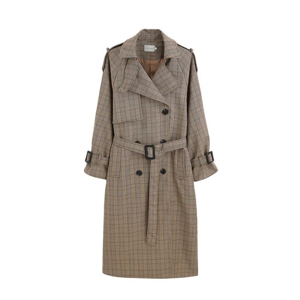 Gabardina de cuadros para mujer M