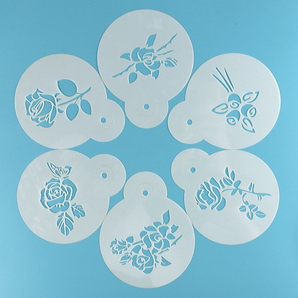 Gabarits de décoration de gâteaux fleurs 6 pcs 1