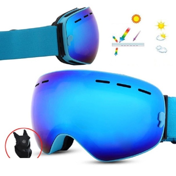 Gafas de esquí azul