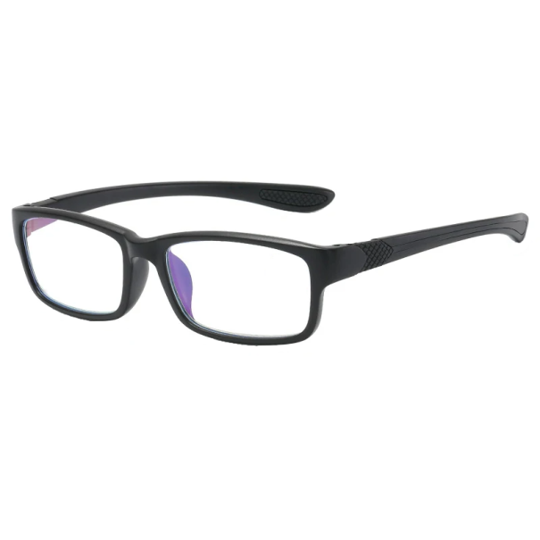 Gafas de lectura de plástico +1.00 Material TR90 Marco liviano Filtro de luz azul Protección para los ojos Cómodas de usar Gafas elegantes para uso diario negro