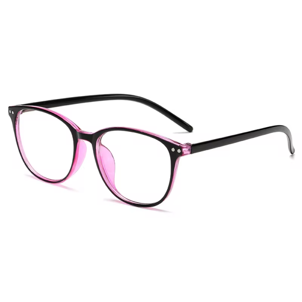 Gafas de lectura de plástico +1,50 dioptrías con protección contra la luz azul. Gafas ligeras para uso diario. Alivio de la fatiga digital. rosa