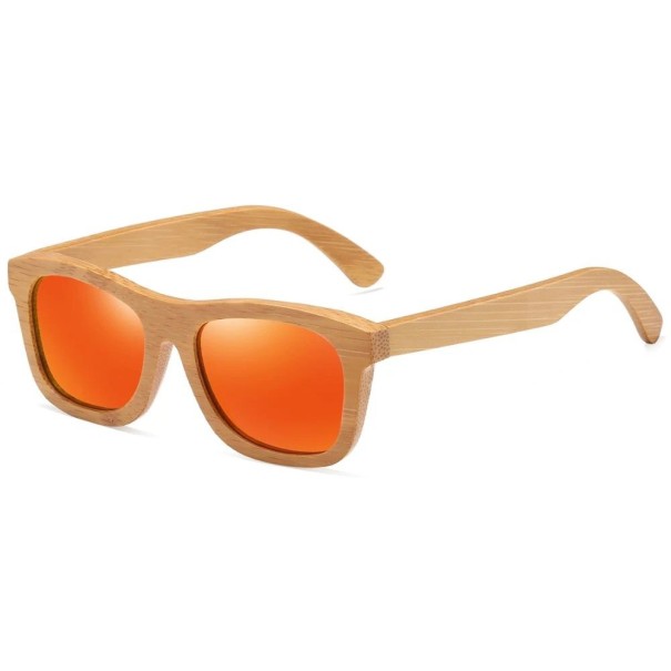 Gafas de sol de madera E2157 rojo