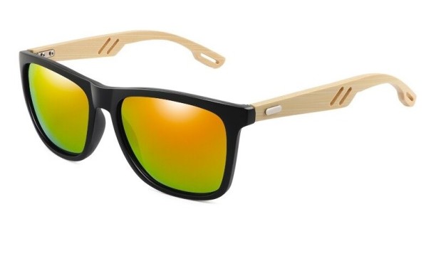 Gafas de sol de madera para hombre E2114 4