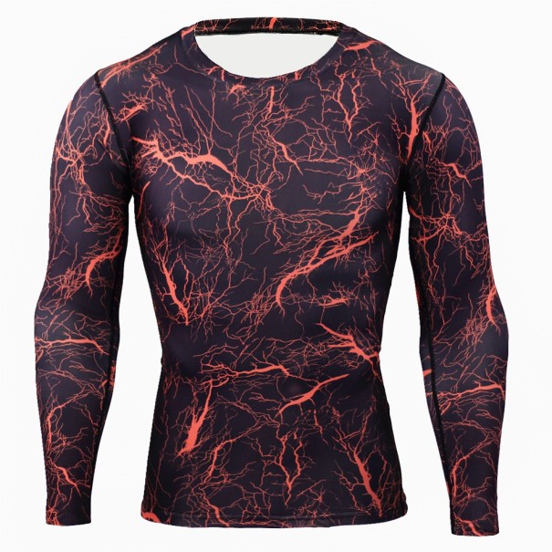 Galaxy Herren-Kompressions-T-Shirt mit langen Ärmeln J1471 rot S