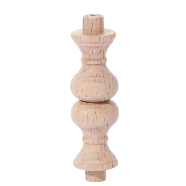 Gamba in legno per mobili con forma tornita 6,5 cm legno massello naturale chiara gamba per mobile per cassettiera armadio 1