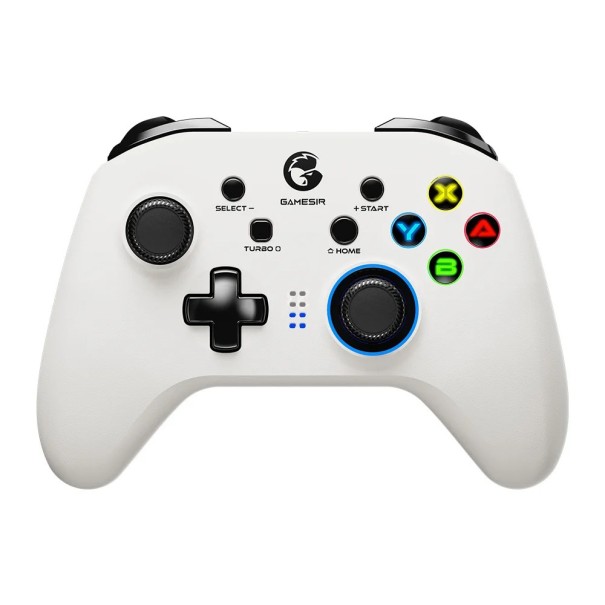 GameSir T4 Pro draadloze witte gamecontroller met gyroscoop, vibratie, RGB-achtergrondverlichting en ondersteuning voor meerdere platforms 1
