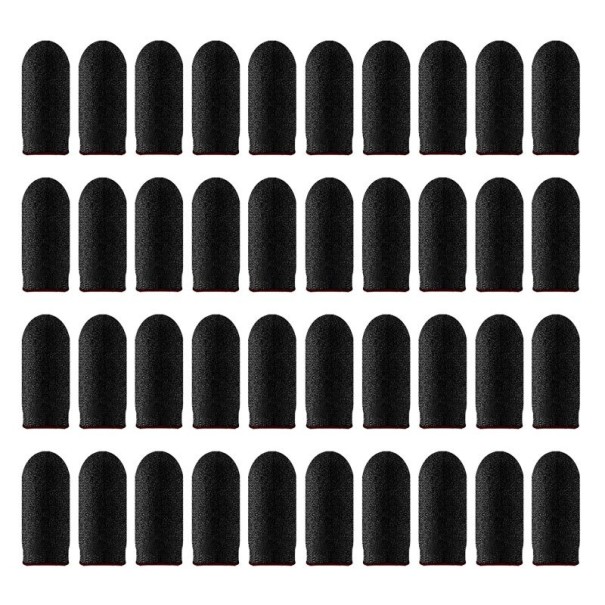 Gaming Finger Sleeves 40 pcs black
