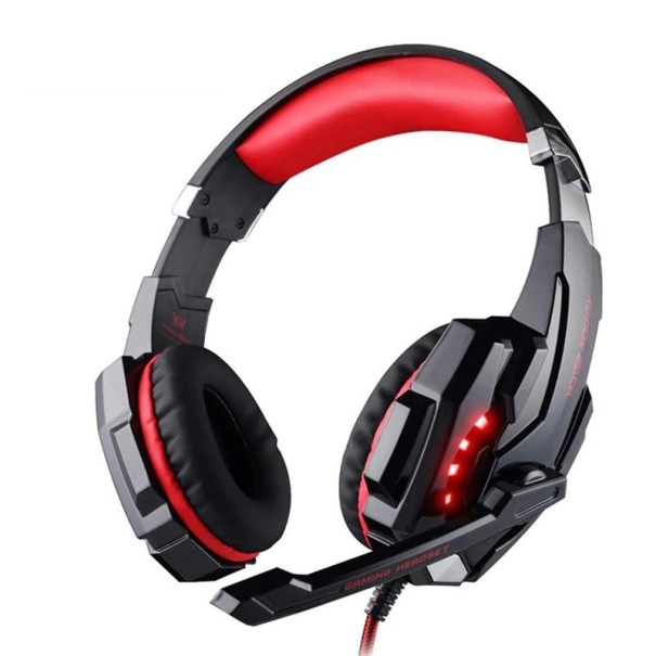 Gamingheadset med mikrofon K1702 rød