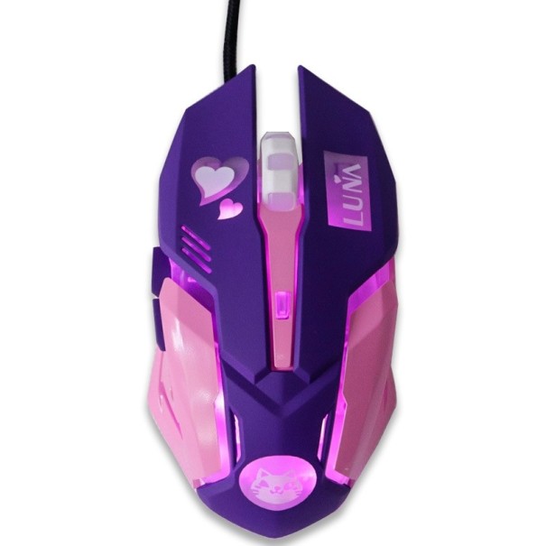 Gamingmuis met achtergrondverlichting 2400 DPI paars