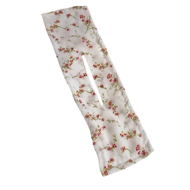 Ganchinho de cabelo feminino laço padrão floral 9x34 cm Acessório de cabelo elegante e doce Penteado rápido e estiloso 1