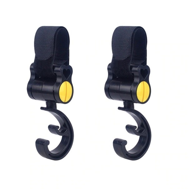 Gancho para cochecito 2 uds E557 amarillo