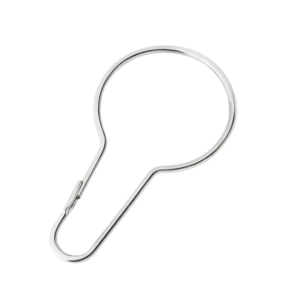 Ganchos para cortina de ducha set de 12 unidades resistentes 4 x 7 cm acero inoxidable anillos plateados para colgar cortina de ducha baño 1