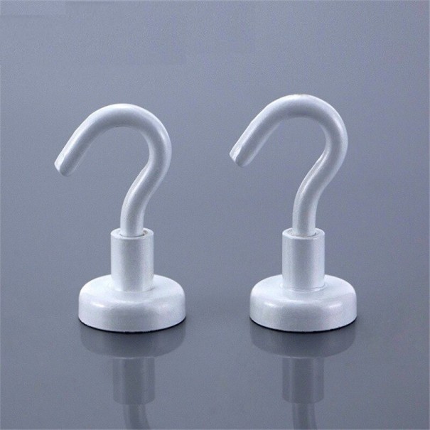 Gancio magnetico 2 pezzi bianco