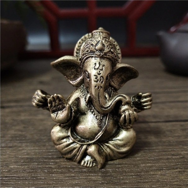 Ganesha szobrocska 4,5 cm bronz
