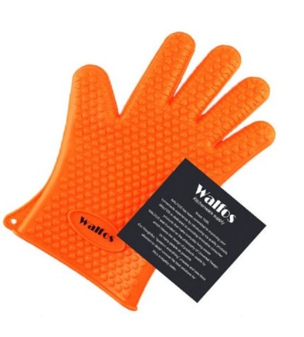 Gant de barbecue en silicone WALFOS orange