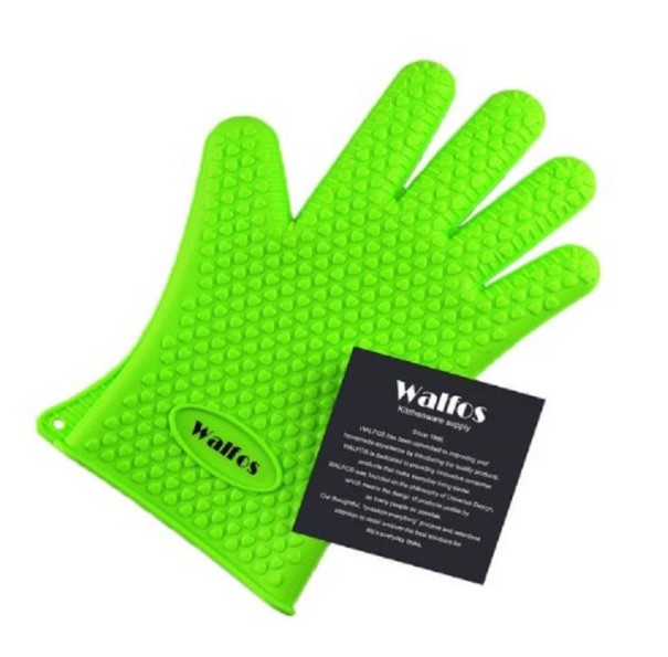 Gant de barbecue en silicone WALFOS vert