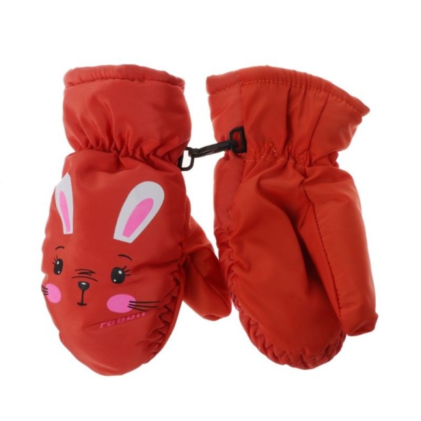 Gants d'enfants avec un lapin rouge