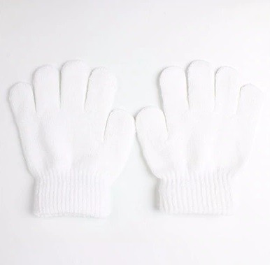 Gants d'enfants d'automne J3245 blanc
