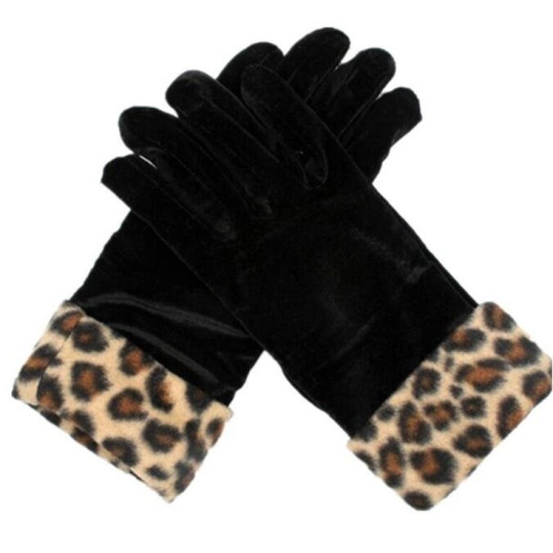 Gants d'hiver en velours pour femmes 1