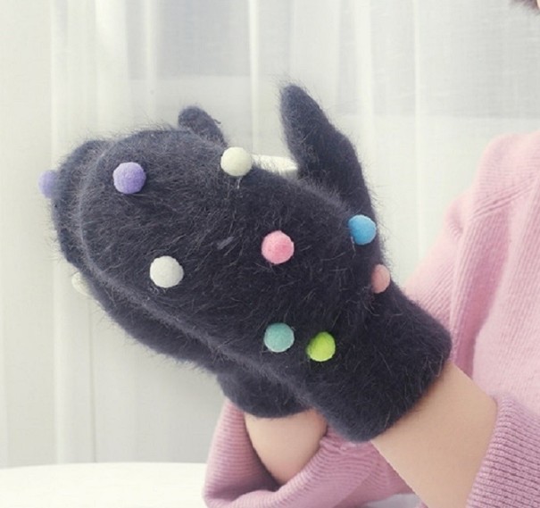 Gants d'hiver pour femmes noir