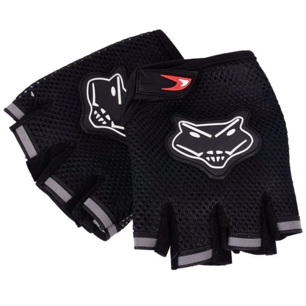 Gants de cyclisme pour hommes avec impression J2103 noir
