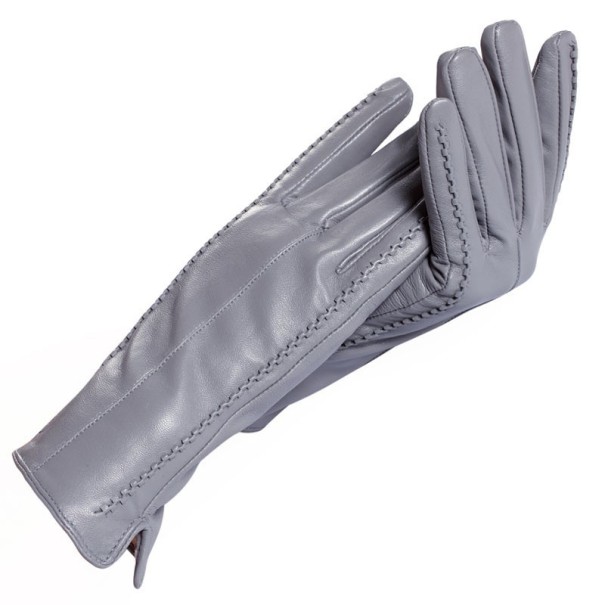 Gants en cuir pour femmes gris M