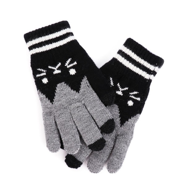 Gants en tricot d'hiver pour femmes B1 2