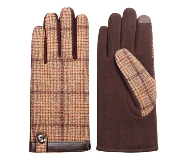 Gants pour hommes avec motif J2669 kaki