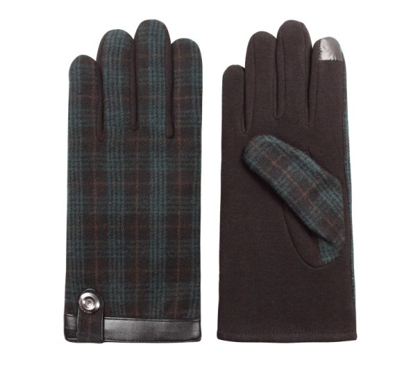 Gants pour hommes avec motif J2669 vert