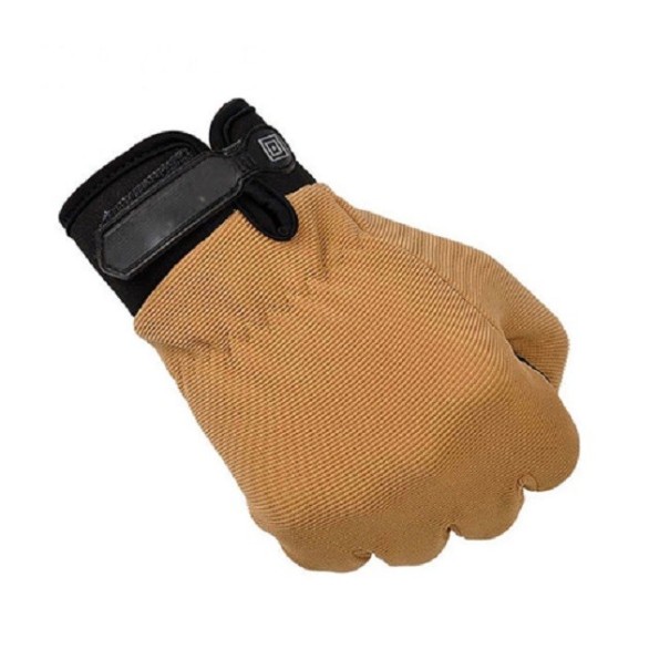 Gants pour hommes avec velcro moutarde