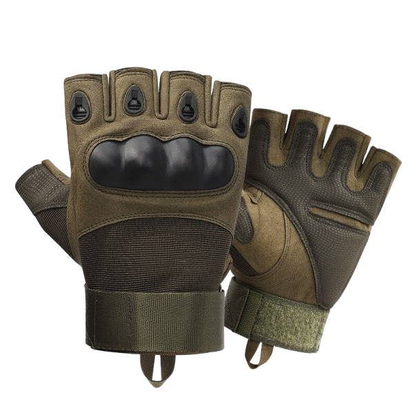 Gants tactiques sans doigts vert militaire M
