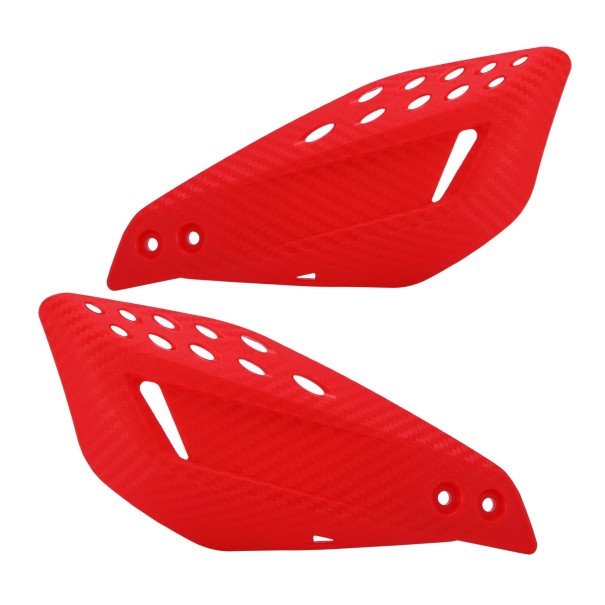 Garde-mains en carbone universels 22 mm Motocross Enduro ATV Dirt Bike Protections de guidon contre le vent et la pluie avec ventilation rouge