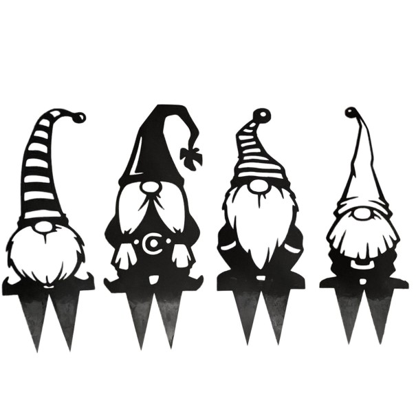 Garden Stake Decoration Gnome 4 pcs 1