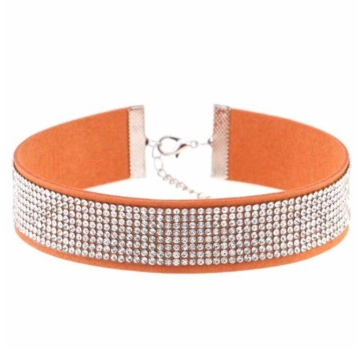 Gargantilla con piedras J3495 naranja
