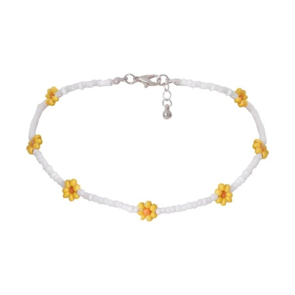 Gargantilla de mujer con cuentas y flores 24