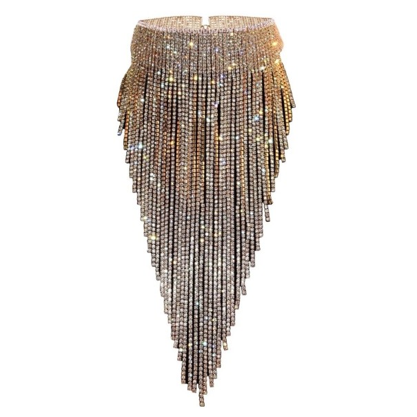 Gargantilla de mujer con flecos dorado