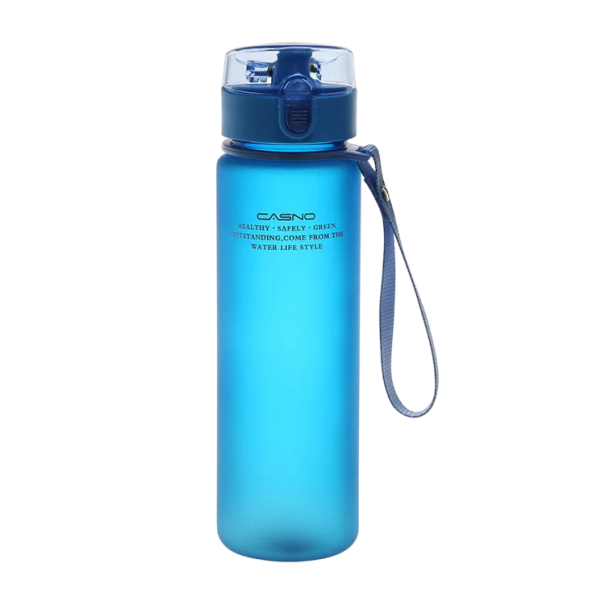 Garrafa de água 500 ml Garrafa desportiva leve e hidratante com tampa hermética Garrafa de plástico resistente para beber Abertura larga Fácil de limpar azul