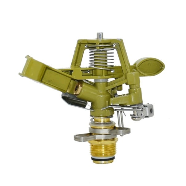 Garten Metall Sprinkler Impuls 360° einstellbar 12 cm Gewinde 3/4" Zinklegierung für Rasen